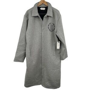 Heavy Wool Blend Trench Coat Mens M Inner City Graphic Alma Mater Honor The Gift